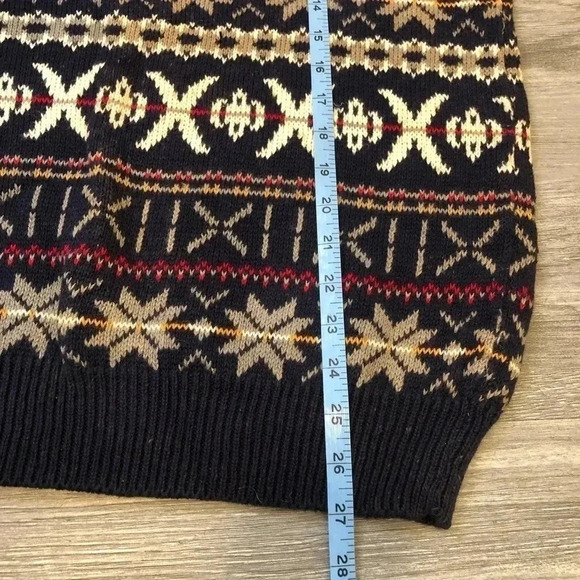 Vintage 90s Honors Geometric All over‎ Print Acrylic Knit Sweater Size Large - Picture 5 of 6